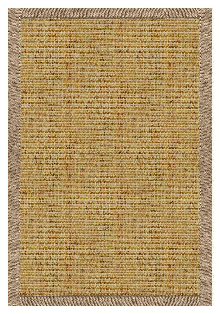 Spice Sisal Rug with Pistachio Shell Cotton Border - Free Shipping