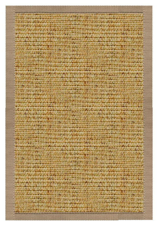 Spice Sisal Rug with Pistachio Shell Cotton Border - Free Shipping