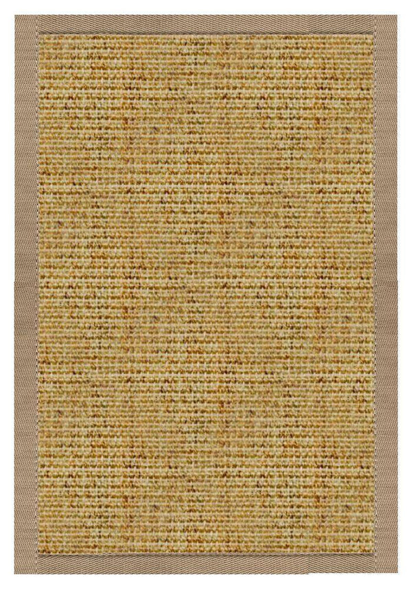 Spice Sisal Rug with Pistachio Shell Cotton Border