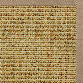 Spice Sisal Rug with Pistachio Shell Cotton Border - Free Shipping