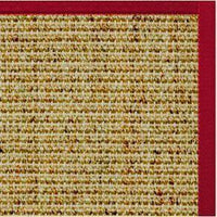 Spice Sisal Rug with Poppy Red Cotton Border - Free Shipping 1