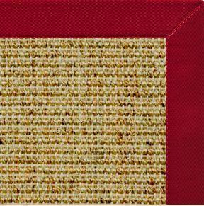 Spice Sisal Rug with Poppy Red Cotton Border - Free Shipping