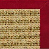 Spice Sisal Rug with Poppy Red Cotton Border - Free Shipping 3