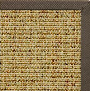 Spice Sisal Rug with Rye Brown Cotton Border - Free Shipping
