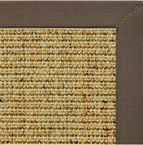 Spice Sisal Rug with Rye Brown Cotton Border - Free Shipping