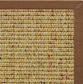 Spice Sisal Rug with Sahara Brown Cotton Border - Free Shipping