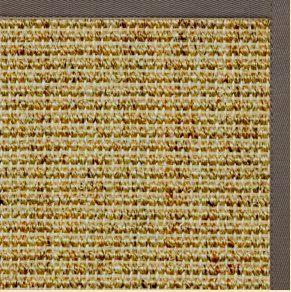 Spice Sisal Rug with Silver Shadow Cotton Border - Free Shipping