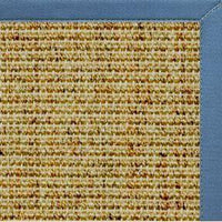Spice Sisal Rug with Slate Blue Cotton Border - Free Shipping 3