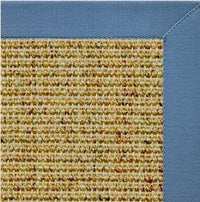 Posh Rug Spice Sisal Rug with Slate Blue Cotton Border 2