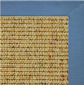 Spice Sisal Rug with Slate Blue Cotton Border alternate view