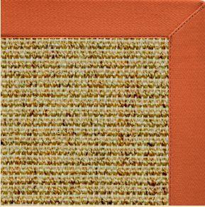 Spice Sisal Rug with Spice Cotton Border - Free Shipping