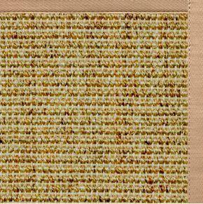Spice Sisal Rug with Straw Cotton Border