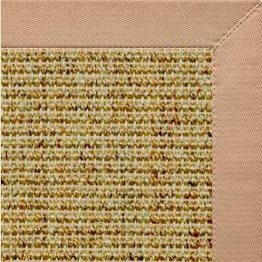 Posh Rug Spice Sisal Rug with Straw Cotton Border