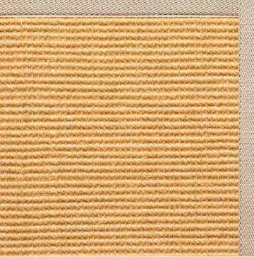 Tan Sisal Rug with Alabastor Beige Cotton Border - Free Shipping
