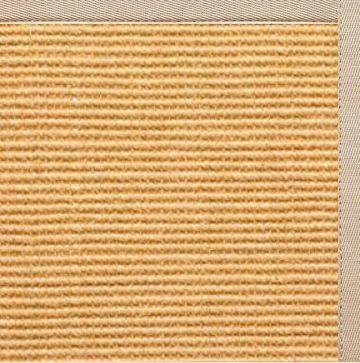 Tan Sisal Rug with Alabastor Beige Cotton Border - Free Shipping