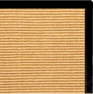 Tan Sisal Rug with Black Canvas Border - Free Shipping