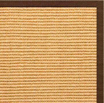 Posh Rug Tan Sisal Rug with Bronze Cotton Border