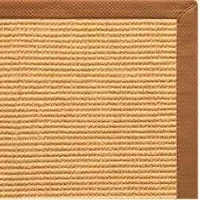 Tan Sisal Rug with Caramel Cotton Border - Free Shipping