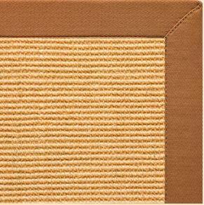 Tan Sisal Rug with Caramel Cotton Border - Free Shipping