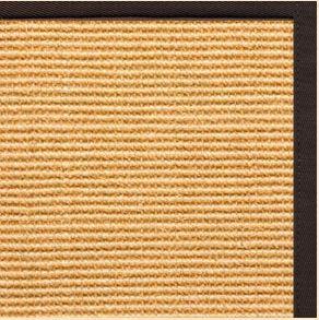 Tan Sisal Rug with Cocoa Bean Cotton Border - Free Shipping