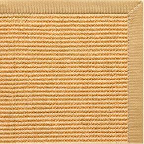 Tan Sisal Rug with Honeycomb Cotton Border - Free Shipping