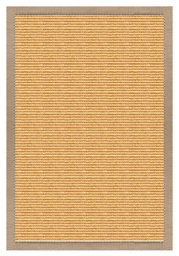 Area Rugs - Sustainable Lifestyles Tan Sisal Rug With Ivory Blush Cotton Border