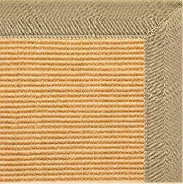 Tan Sisal Rug with Khaki Canvas Border - Free Shipping