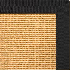 Tan Sisal Rug with Lava Cotton Border - Free Shipping