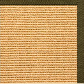 Tan Sisal Rug with Lichen Cotton Border - Free Shipping