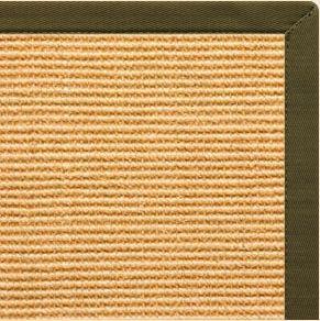 Tan Sisal Rug with Lichen Cotton Border - Free Shipping