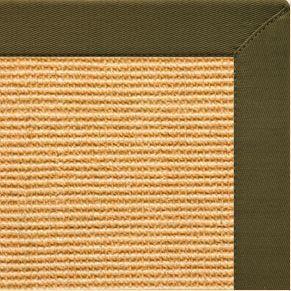 Tan Sisal Rug with Lichen Cotton Border - Free Shipping