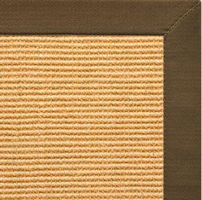 Tan Sisal Rug with Marsh Cotton Border - Free Shipping