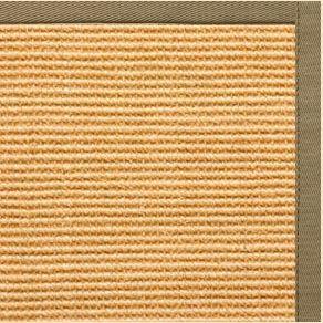 Tan Sisal Rug with Oat Straw Cotton Border - Free Shipping
