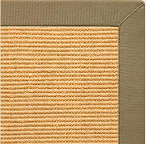 Tan Sisal Rug with Oat Straw Cotton Border - Free Shipping