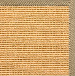 Tan Sisal Rug with Oatmeal Cotton Border - Free Shipping