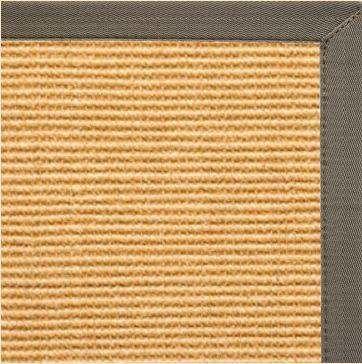 Tan Sisal Rug with Quarry Canvas Border - Free Shipping