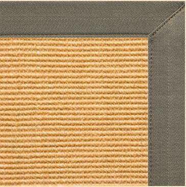 Tan Sisal Rug with Quarry Canvas Border - Free Shipping