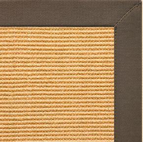 Tan Sisal Rug with Rye Cotton Border - Free Shipping