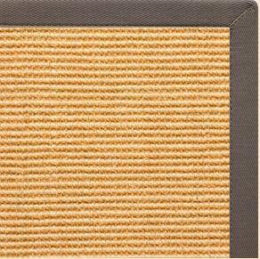 Tan Sisal Rug with Silver Shadow Cotton Border - Free Shipping