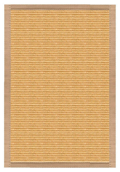 Area Rugs - Sustainable Lifestyles Tan Sisal Rug With Straw Cotton Border