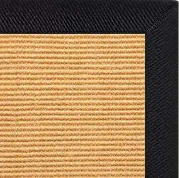 Tight Weave Sisal Rug with Black Onyx Cotton Border - Free Shipping