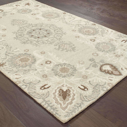 Casual Rug - Craft Sand Ash Floral Medallion Casual Rug