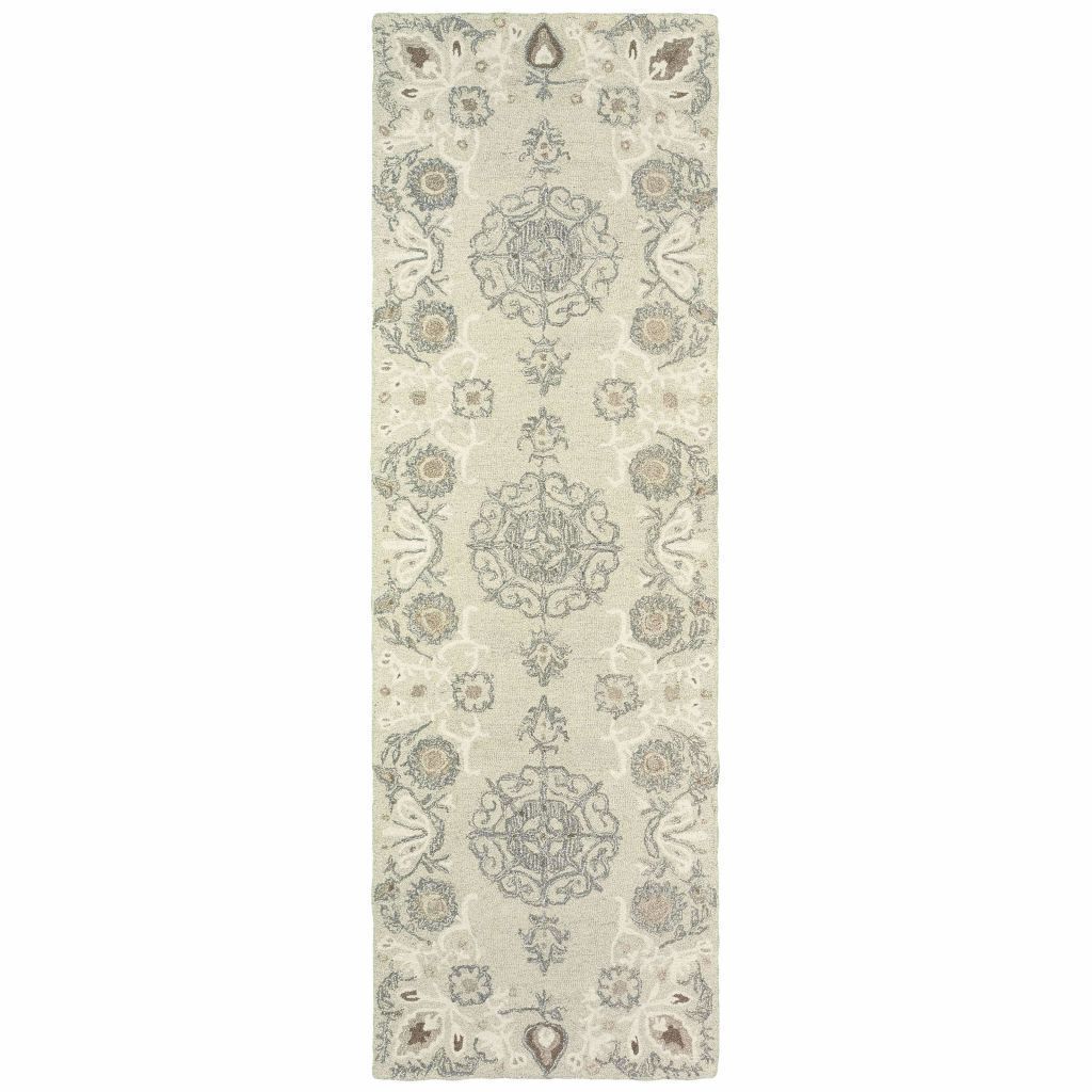 Casual Rug - Craft Sand Ash Floral Medallion Casual Rug