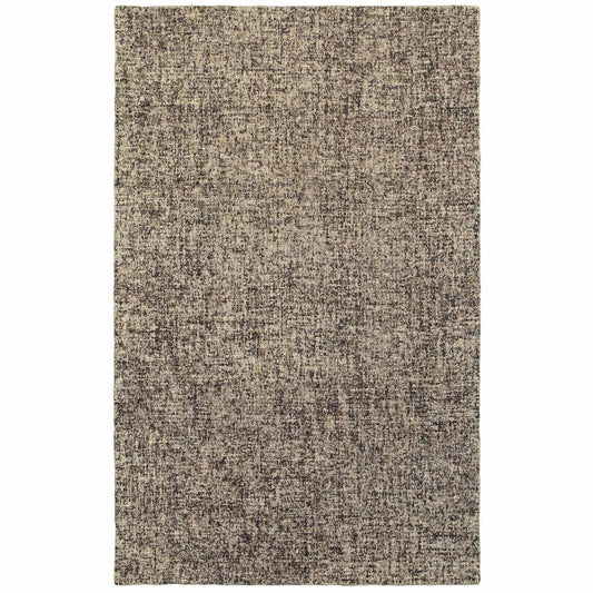 Finley Black Beige Solid  Casual Rug - Free Shipping