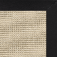 Posh Rug Linen Color Brasilia Sisal Rug with Black Onyx Cotton Border 3