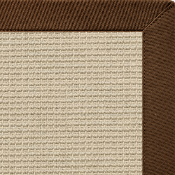 Linen Color Brasilia Sisal Rug with Bronze Cotton Border alternate view