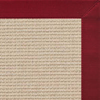 Posh Rug Linen Color Brasilia Sisal Rug with Cardinal Red Cotton Border 2