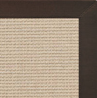 Posh Rug Linen Color Brasilia Sisal Rug with Chocolate Cotton Border 2