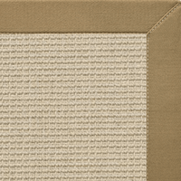 Posh Rug Linen Color Brasilia Sisal Rug with Green Mist Cotton Border 3