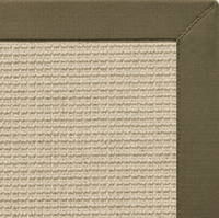 Posh Rug Linen Color Brasilia Sisal Rug with Khaki Cotton Border 3